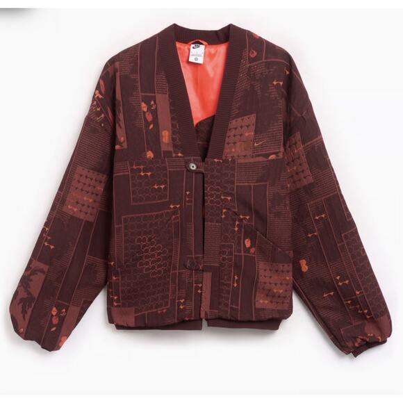 Nike x Naomi Osaka Jacquard Jacket Burgundy Crush FV7795-652 - Women's Size M - Picture 2 of 8
